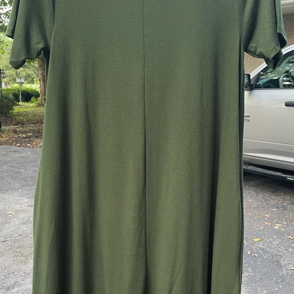 Zenana In The Groove Green Ruffle Dress - Picture 4 of 4